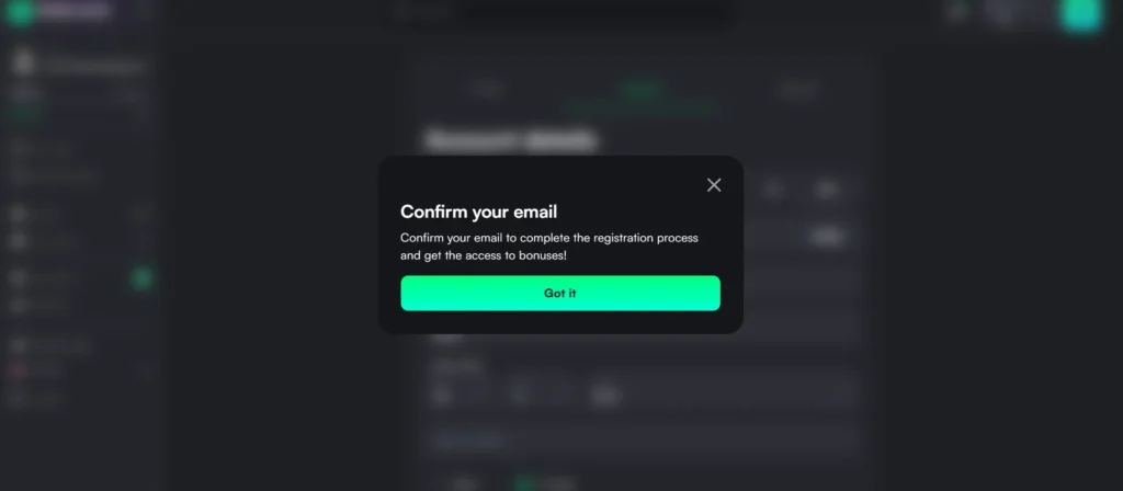 TrueLuck email verification